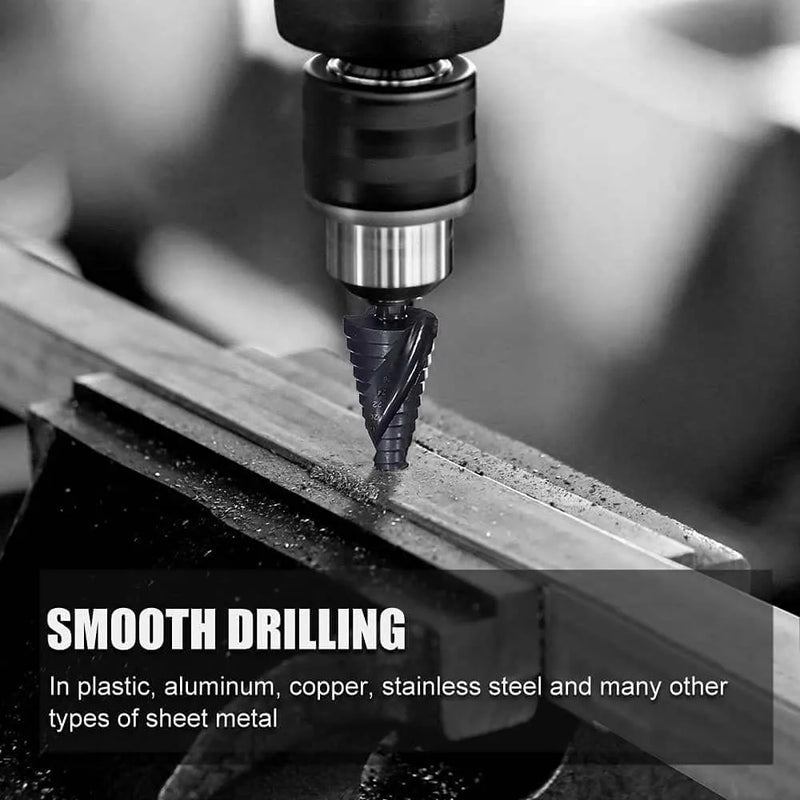 Juego de brocas escalonadas de cobalto HSS, 3 uds., 4-32mm, nitrógeno, acero de alta velocidad