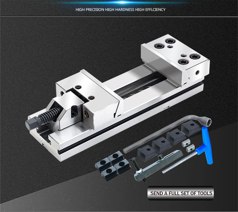 GT Precision Flat Nose Bench Vise 4" 5" 6" | CNC Milling Machine Toolmaker Vise HRC58-62 Heavy Duty