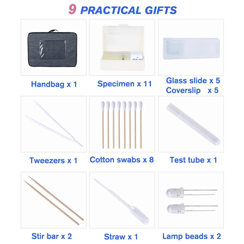 Zoom 2000X HD 4.3'' TV Microscopio Laboratorio Biológico Lad electrónico 