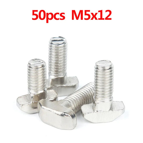 T-Bolt Screws for EU Standard 20, 30, 40, M5 M6 M8 50pcs