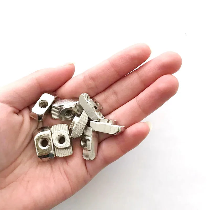 Tuerca en T para perfiles de aluminio, 10 unidades por paquete, M3, M4, M5, M6, M8, ranura en T estándar de la UE