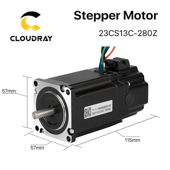 Nema 23 Stepper Motor - 115mm, 1.3Nm, 2.8A, 2-Phase with Cloudray Precision Series