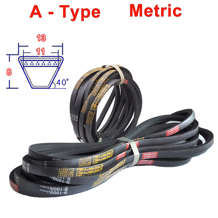 A Section V-Belt Triangle Belt (A-500mm ~ A-1000mm) - 1/2/5 PCS for Standardization