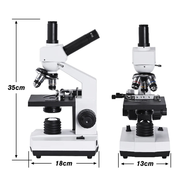 HD 1600X Complex Binocular Microscope – Professional Biological Lab Microscope with 7-Inch LCD, VGA/HDMI Digital Camera, and USB Electronic Eyepiece