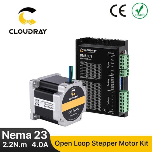 Kit de controlador de motor paso a paso Cloudray Nema 23, bucle abierto 2,2 Nm 4A 