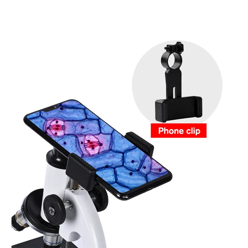 Zoom 640X 1280X 2000X HD Microscopio biológico Monocular estudiante 