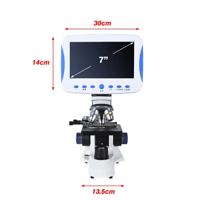 7-Inch LCD TV Version Microscope - 2000X Zoom Digital HD Coaxial