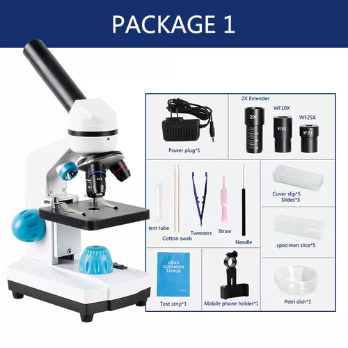 2000X Biological HD Microscope with Electronic Eyepiece – Monocular Design for Student Laboratory Use