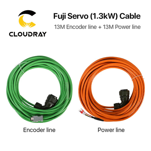 Cable de servomotor Cloudray Fuji 1.3KW 13M línea de codificador + línea de alimentación para 
