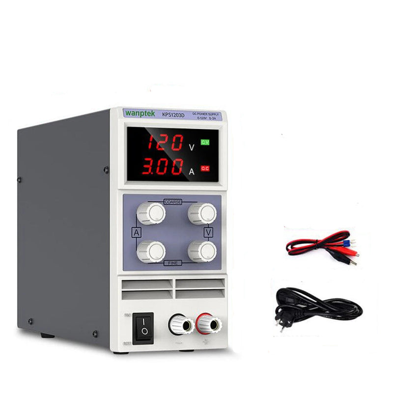 KPS1203D Regulated DC Power Supply 0–5A | Laboratory Variable Bench Power Supply with Dual Display