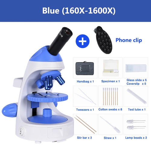 2000X HD 4.3'' TV Microscope – Biological Laboratory Microscope with LED, 4.3-Inch LCD Display