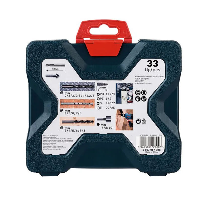 Bosch 33-Piece Twist Drill &amp; Masonry Drill Bit Set