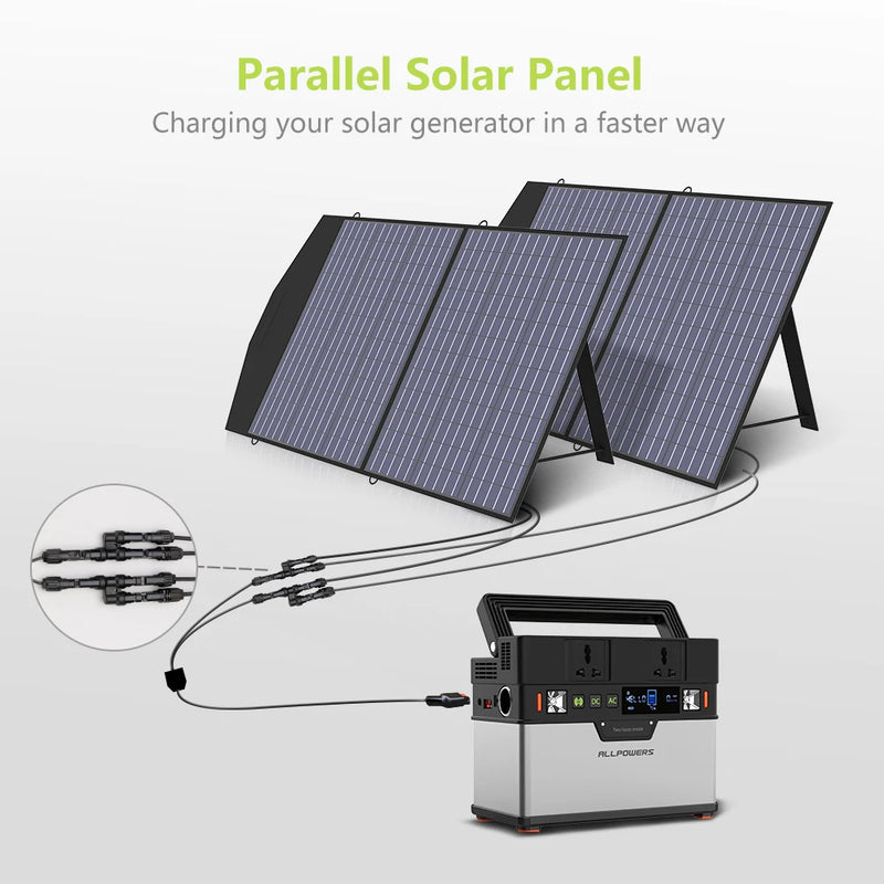100W Foldable Solar Panel 18V – Portable MC4 Solar Charger for Power Station RV Camping (22% Efficiency)