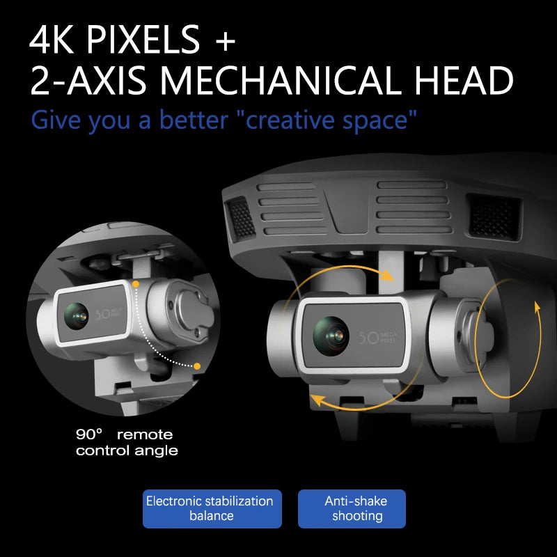 F4 GPS Drone with 4K HD Camera and 2-Axis Mechanical Gimbal