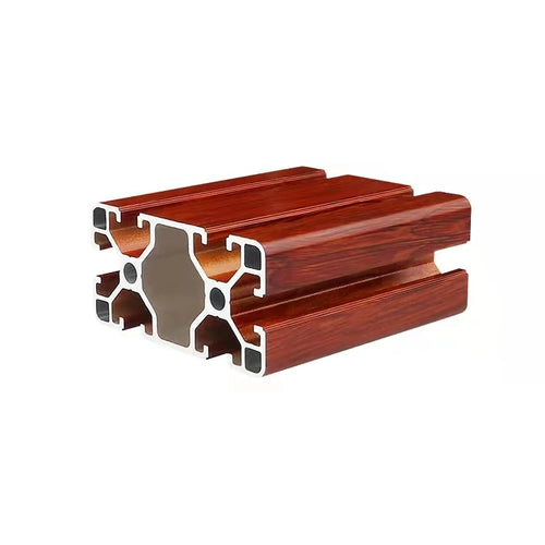 4080 Estándar europeo de perfil de aluminio de grano negro/plata/roble 