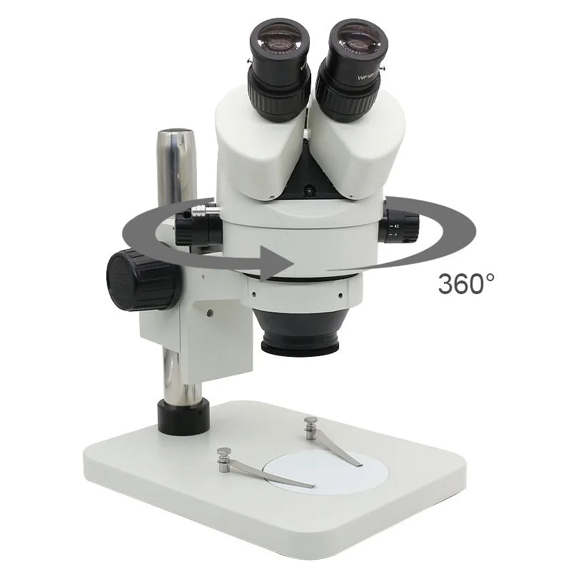 Microscopio trinocular con zoom 7X-45X, microscopio estéreo simul-focal 