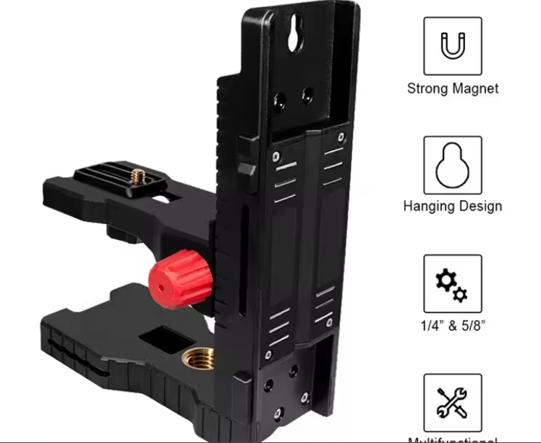 Super strong magnetic L-bracket support mount - Adjustable holder for universal laser level