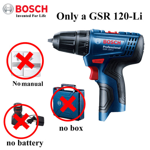 Bosch GSR 120-LI 12V Rechargeable Cordless Electric Drill