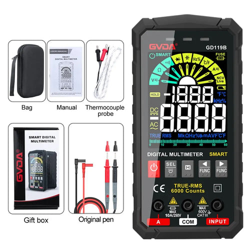 NEW Generation 600V Digital Multimeter Ture RMS AC DC NCV Smart