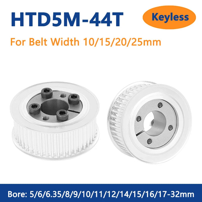 HTD 5M 44 Teeth Keyless Timing Pulley – AF Type