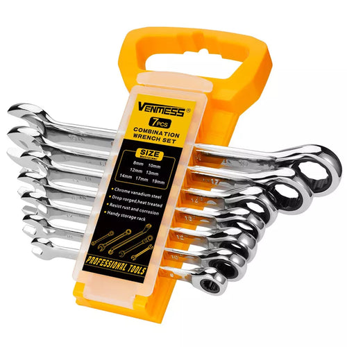 Ratchet Wrenches Set - Chrome Vanadium Steel with Metric 72
