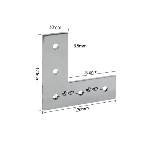 20/30/40/4080/4590L T-Shaped CrossSteel Connecting plate 5/10PCS