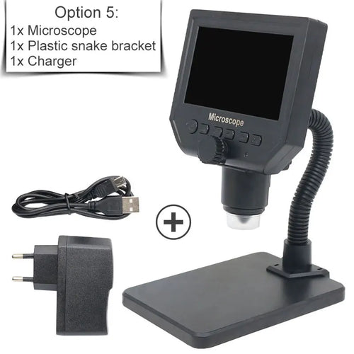 Microscopio digital 600X 4,3 pulgadas de vídeo electrónico portátil 1080P 