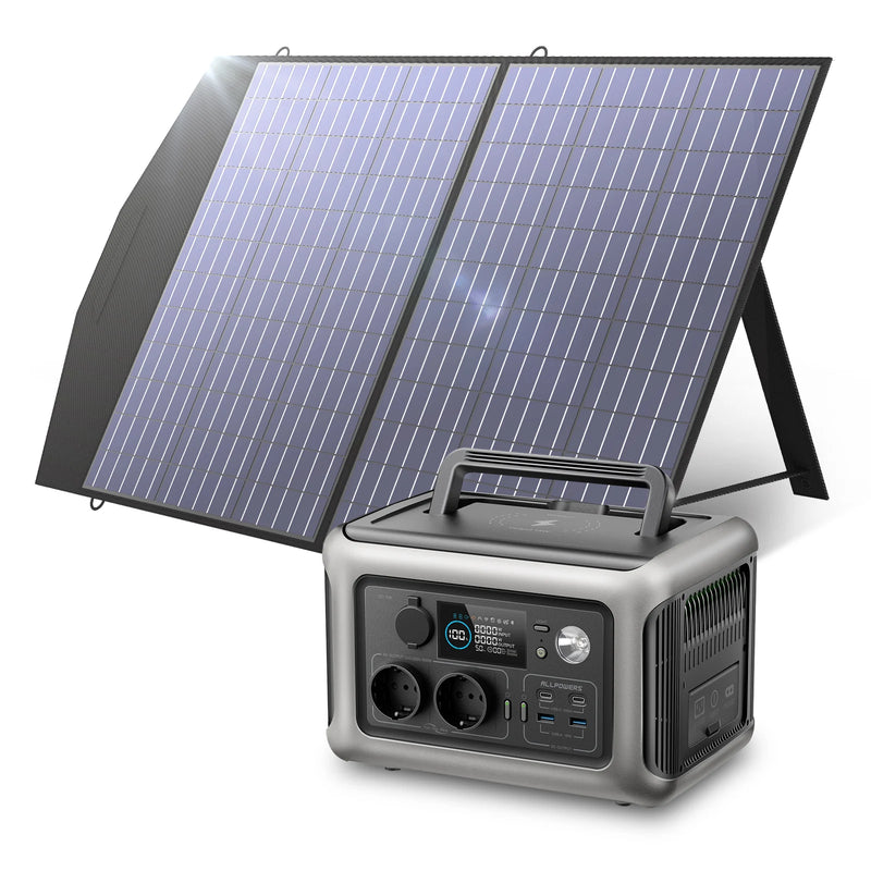 R600 600W Solar Generator Kit 299Wh – Portable Power Station with 100W Foldable Solar Panel