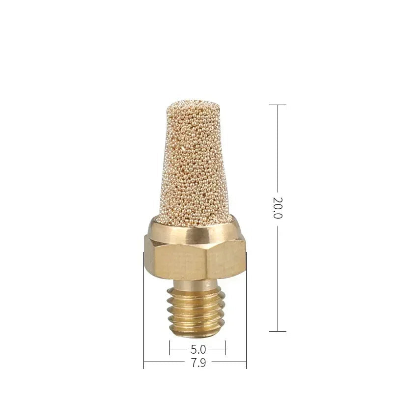 Brass Pneumatic Exhaust Muffler Silencer M5 – G1 (1/8"–1") | BSL Noise Reduction Filter (10–200 PCS)