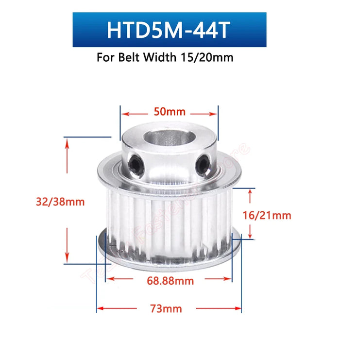 HTD5M 42 44 polea de distribución de dientes 42T 44T 5M rueda síncrona con 