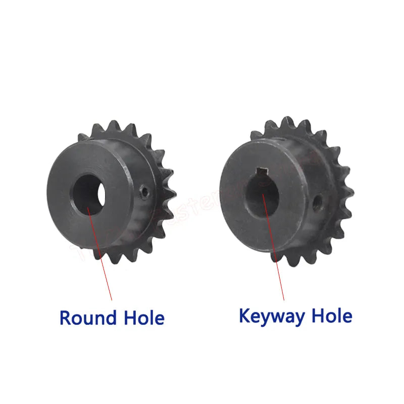 1 pieza 20T 04C engranaje de cadena 45 # acero 20 dientes piñón de accionamiento Industrial 