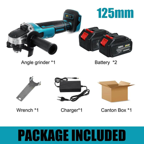 Drillpro 125MM Brushless Electric Angle Grinder Cordless Wood Cutting