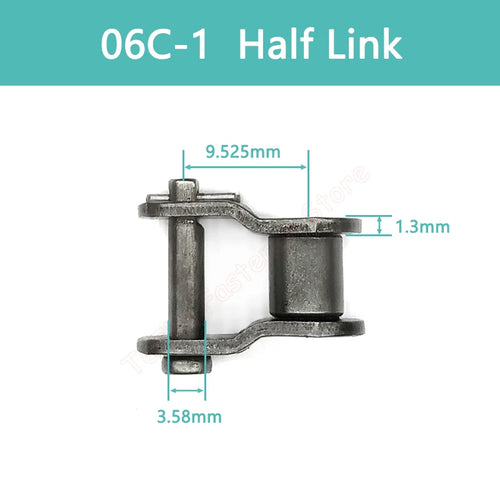 06B & 06C Roller Chain for Industrial Transmission - Available in 1.5 Meter Length with Full and Half Links