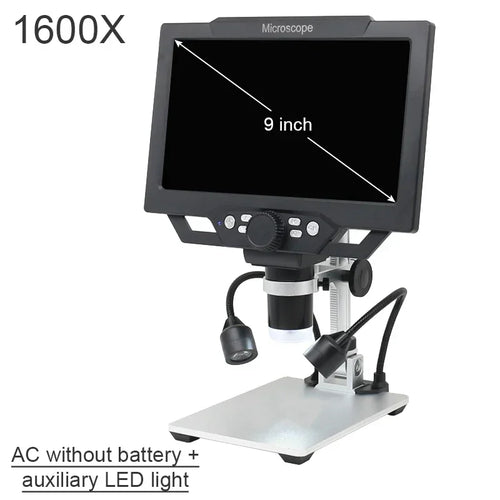 1600X 1200X 600X Microscopio digital USB portátil 9" 7" 4,3" vídeo LCD 
