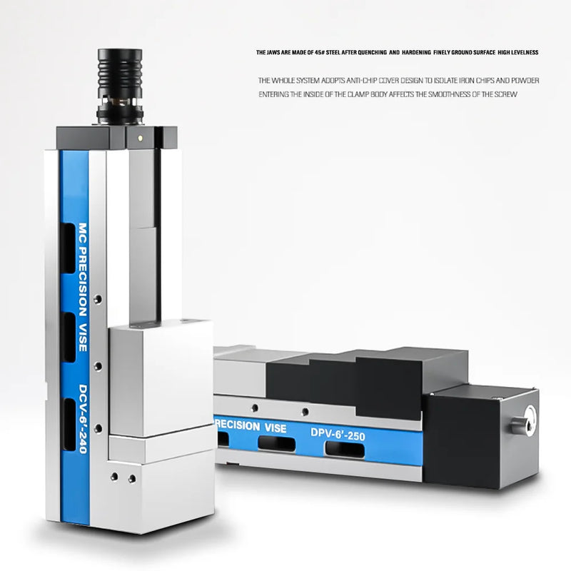 DCV Precision Hydraulic Vise 4" 5" | CNC Milling Machine Hydraulic Bench Vise Cast Iron HRC45-50