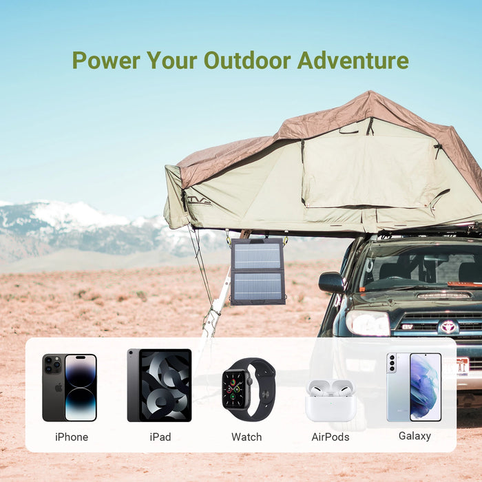 ALLPOWERS 5V/10W Portable Solar Charger ,Waterproof Foldable Panel