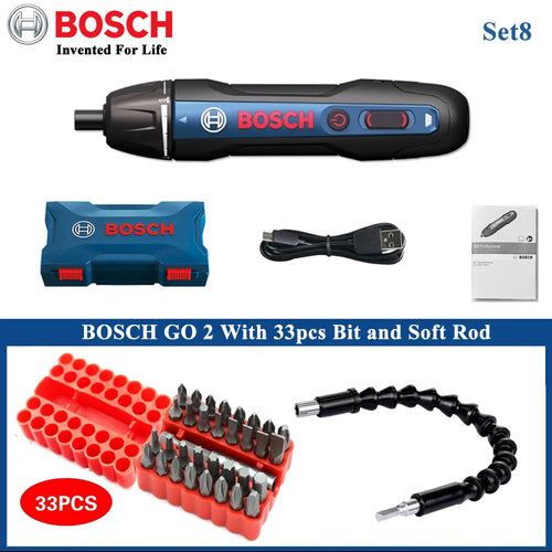 Bosch Go2 Electric Screwdriver Set 3.6V Rechargeable
