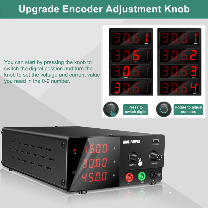 High-Precision Programmable DC Power Supply with RS-485