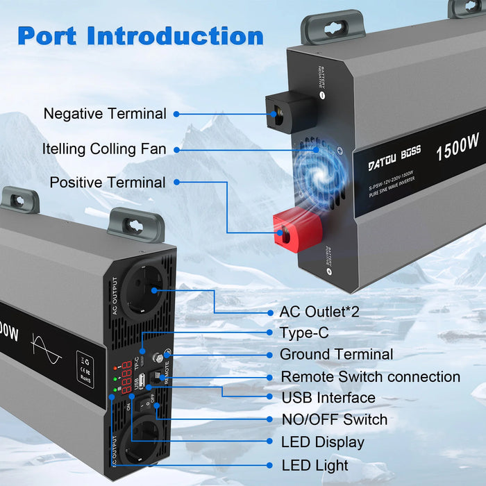 Pure Sine Wave Inverter – High-Performance 2000W Power Solution for Home