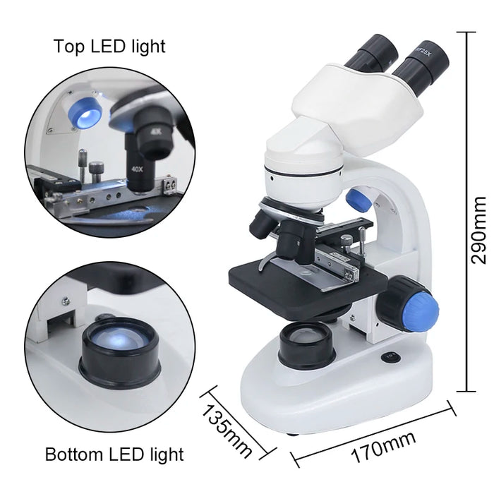 2000X Biological Microscope with Digital Camera and Wide-Field Eyepieces