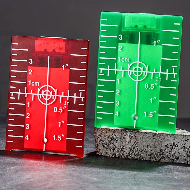 Magnetic laser target plate with stand for green/red laser levels