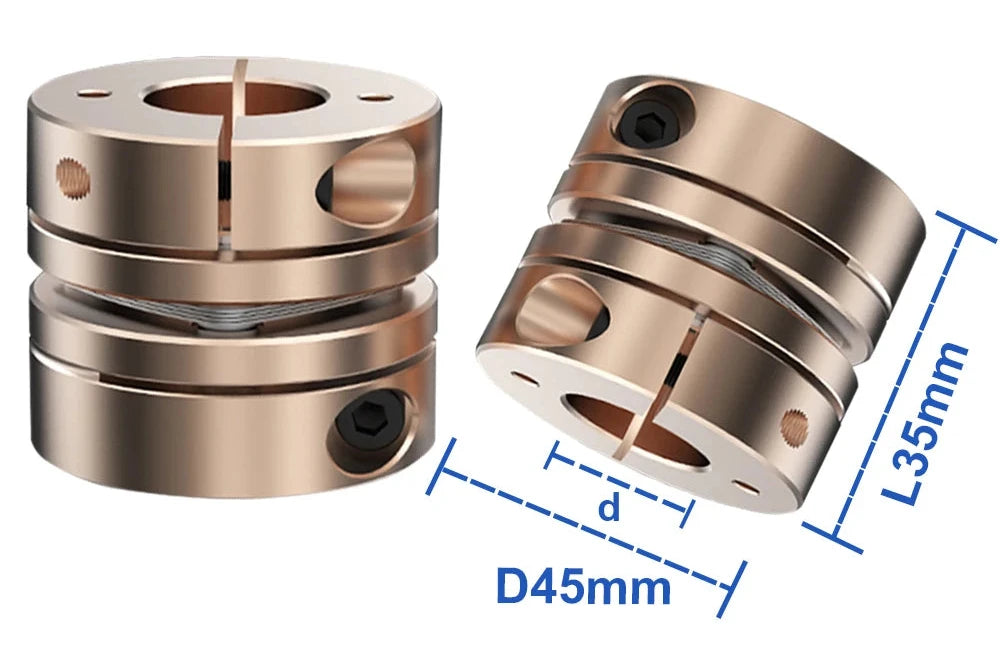 D45L35 Single Diaphragm Coupling – Flexible Coupler for Servo Motors