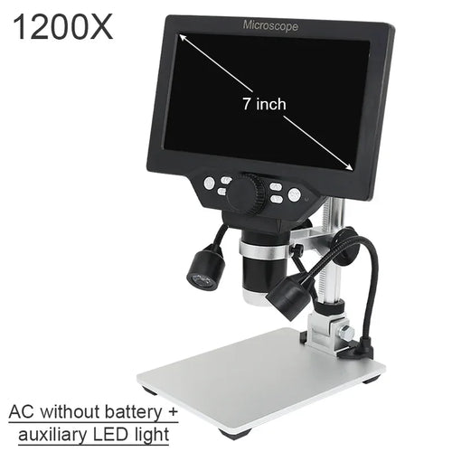 1600X 1200X 600X Microscopio digital USB portátil 9" 7" 4,3" vídeo LCD 