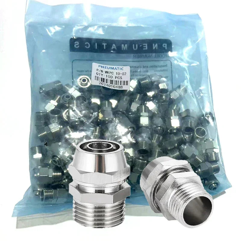 PC Pneumatic Straight Male Thread Push-In Fitting 4–12mm (M5–G1/2")