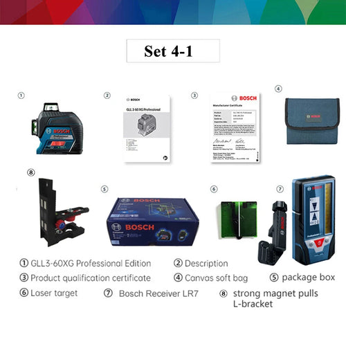 Bosch GLL 3-60 XG Professional Laser Level 360 Auto Leveling Green