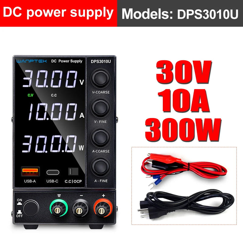 Adjustable DC Bench Power Supply 30V 5A–10A USB Display Lab Voltage Regulator (GA3010H / DPS3010U)