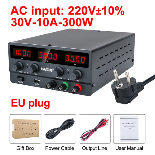 GVDA Adjustable DC Power Supply 30V 10A