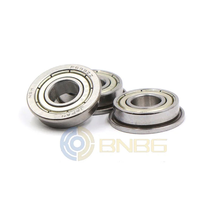 NSK Flange Ball Bearings MF63 - MF148 (ZZ) - High Precision Miniature Bearings (5Pcs)