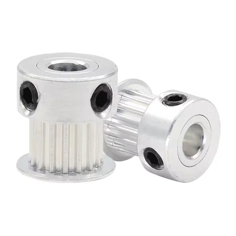 2GT / GT2 Timing Pulley (BF / K Type) – Aluminum Synchronous Pulley, 14T–25T, Bore 3–12 mm, for 6/10 mm Belts