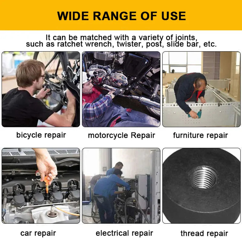 Juego de brocas para grifo, vástago hexagonal, rosca de tornillo HSS chapada en titanio, 1/6 Uds. 